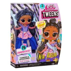 Papusa L.O.L. Surprise! Tweens Fashion Doll Nia Regal, cu accesorii, 16,5cm, S3