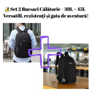 Set 2 Rucsaci calatorie 38L + 45 L